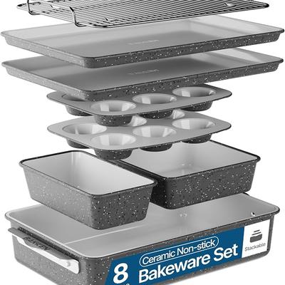 Bakken 8Piece Stackable Bakeware Set Ceramic
