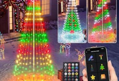 8FT Smart Christmas Cone Tree Lights
