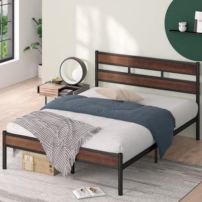 Zinus Roman Bamboo and Metal Platform Bed