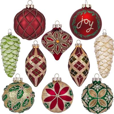 Valery Madelyn Glass Christmas Ornaments Set for