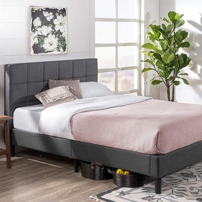 Zinus Upholstered Diamond Stitched Platform Bed with
